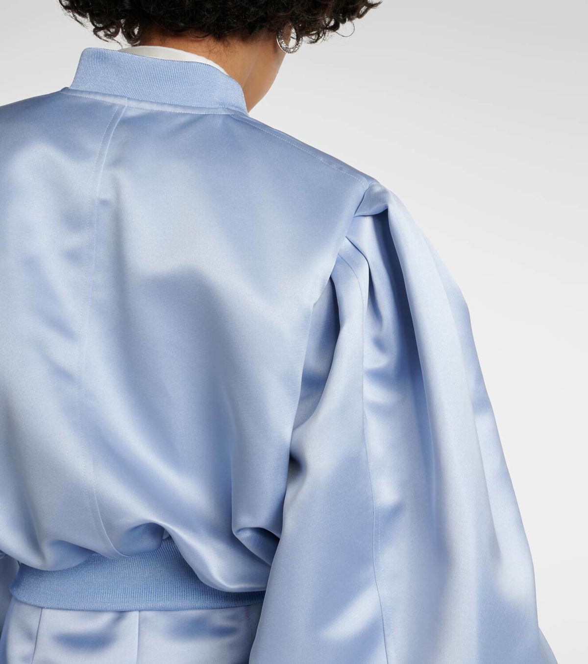 Nina Ricci Bow-detail satin bomber jacket Nina Ricci