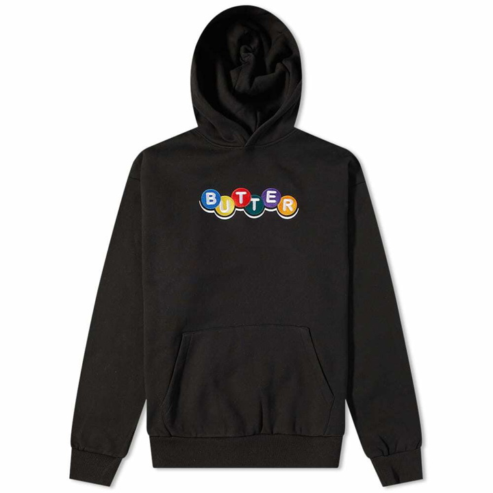 Photo: Butter Goods Men's Lottery Embroidered Hoody in Black