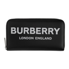 Burberry Black Logo Zip Continental Wallet