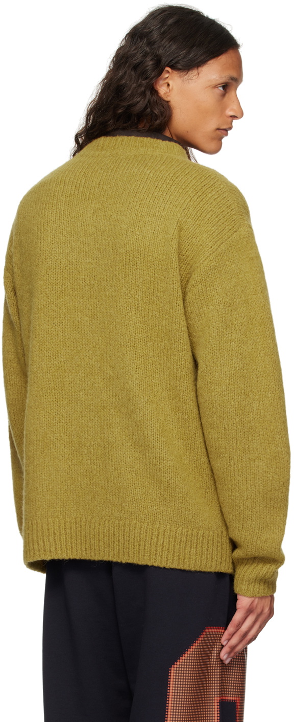 Dries Van Noten Yellow Alpaca Cardigan Dries Van Noten