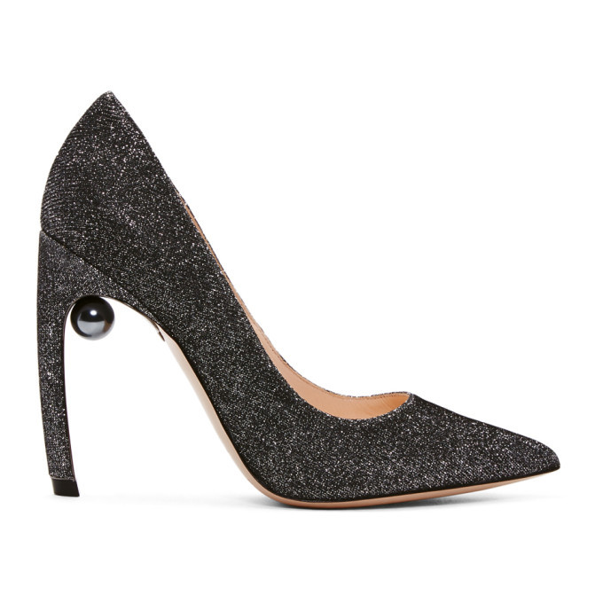 Nicholas Kirkwood Black Lace Mira Pearl Heels Nicholas Kirkwood