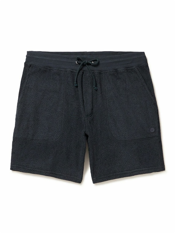 Photo: Outerknown - High-Tide Straight-Leg Organic Cotton-Blend Jersey Drawstring Shorts - Blue