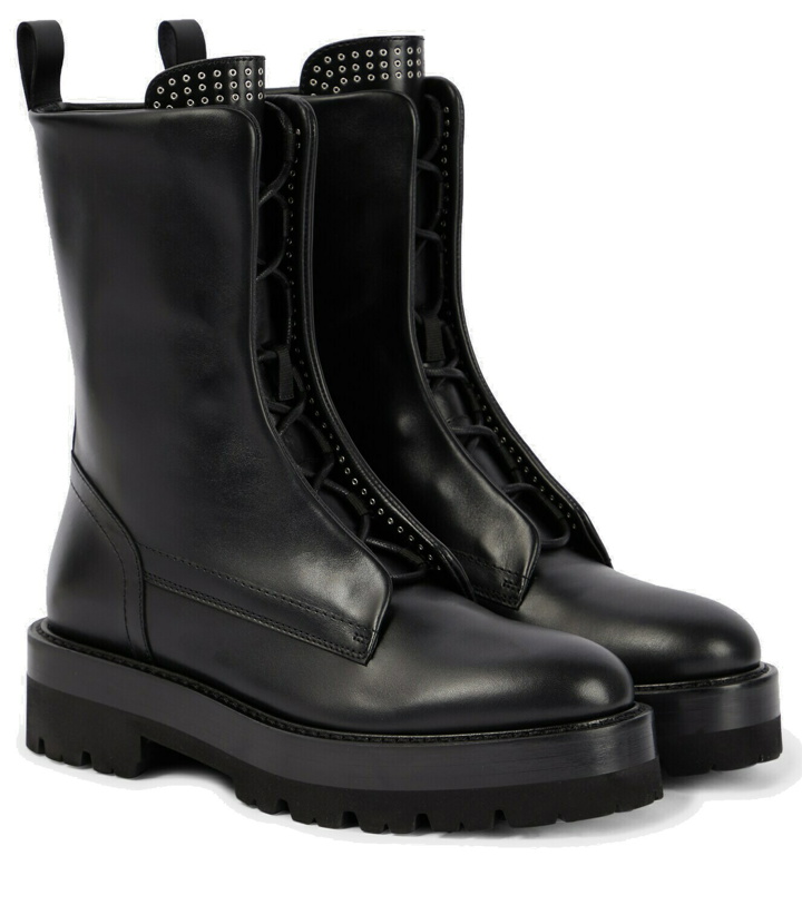 Photo: Alaïa Embellished leather combat boots