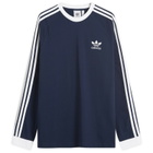 Adidas 3-Stripes Long Sleeve T-Shirt in Night Indigo