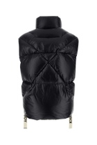 Khrisjoy Black Nylon Sleeveless Puff Shiny Down Jacket