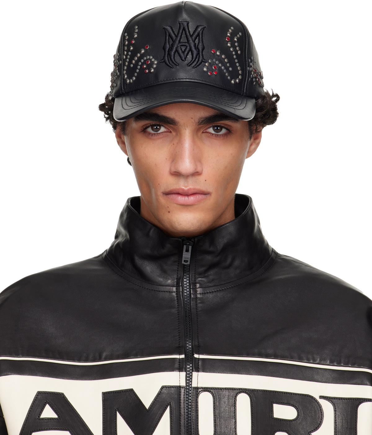Amiri Bones Embroidered Trucker hat - Black - One Size Amiri