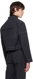 Uncertain Factor Navy Uncertain Chip Armor Jacket
