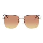 Saint Laurent Gold and Brown SL 312 Sunglasses