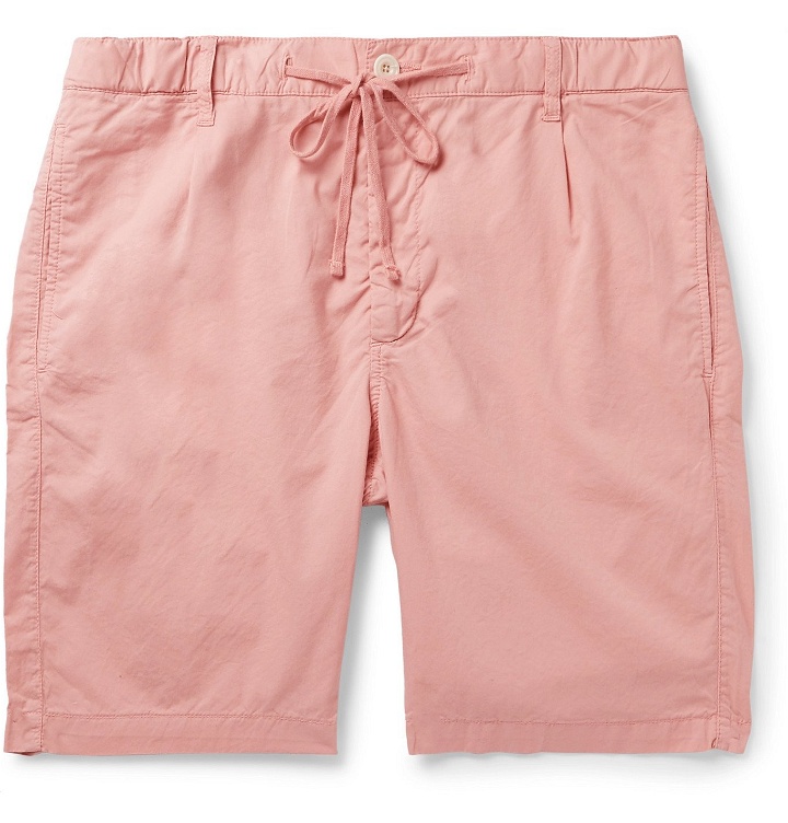 Photo: Hartford - Pleated Cotton Drawstring Shorts - Pink