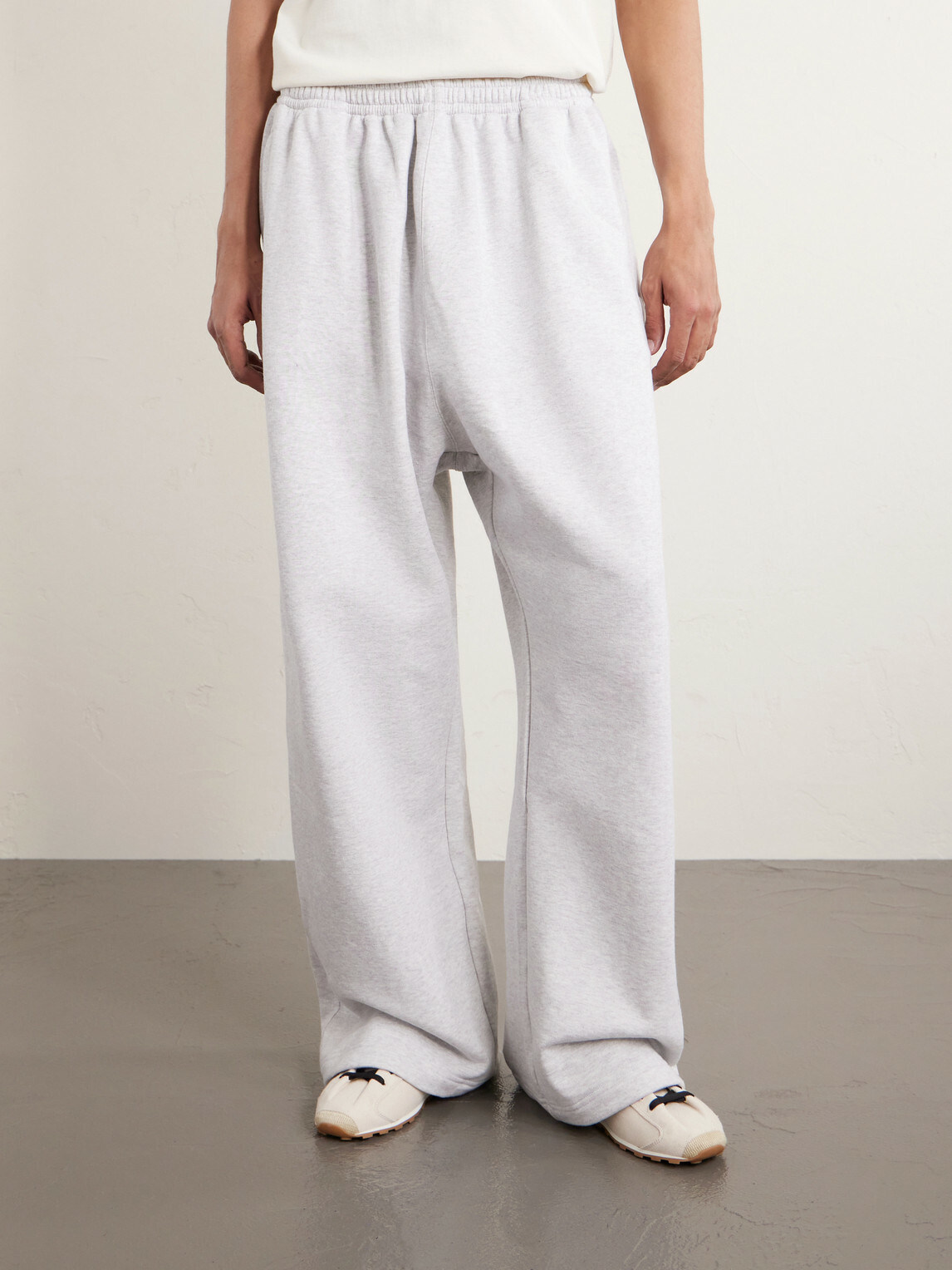 Acne Studios - Prowser Oversized Wide-Leg Cotton-Blend Jersey Sweatpants - Gray