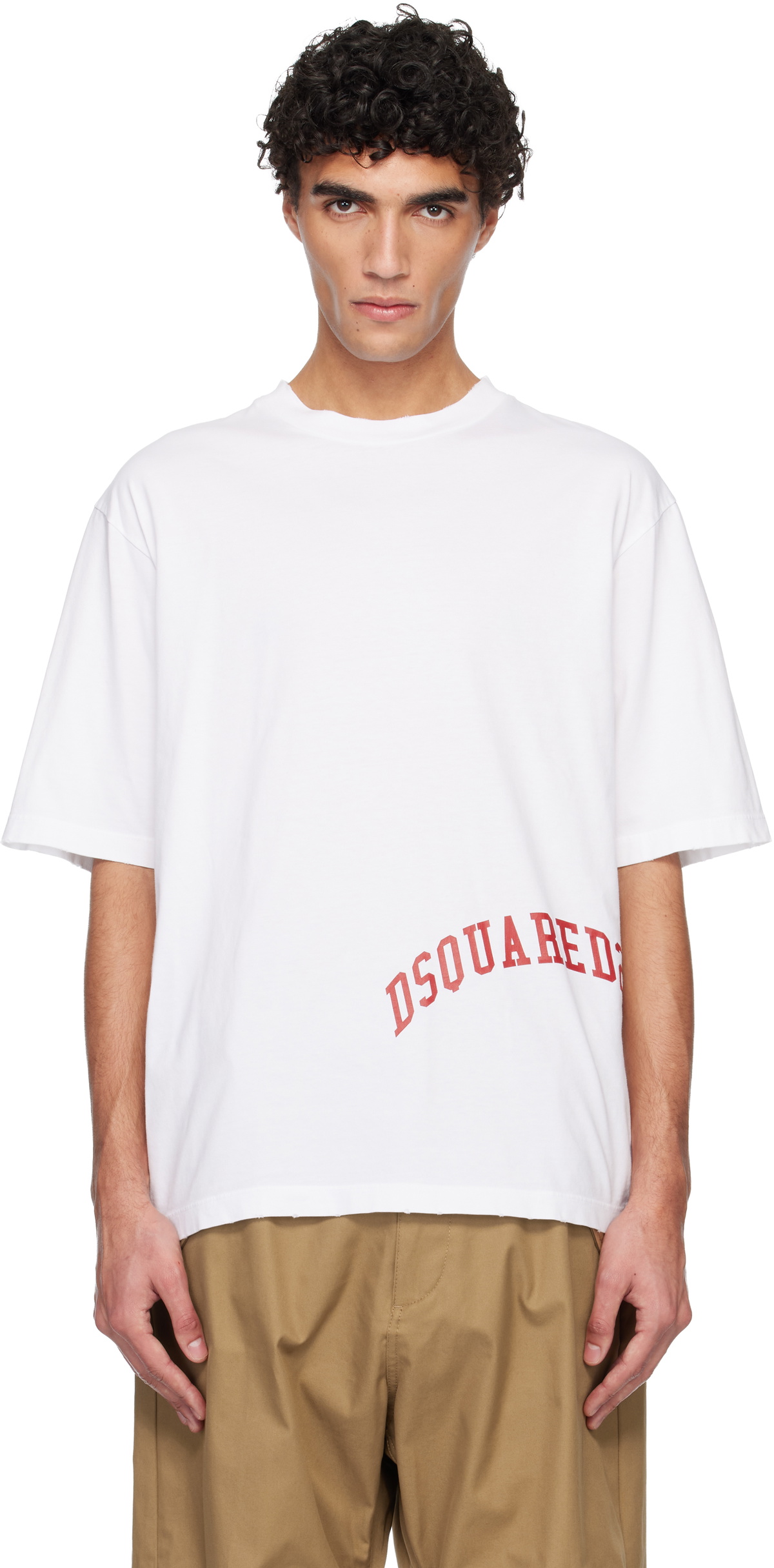 Dsquared2 White Loose Fit T-shirt