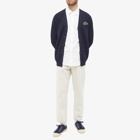 Lacoste Men's Robert Georges Rib Knit Cardigan in Navy
