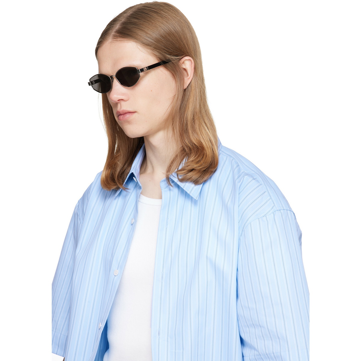 Fendi Silver Baguette Sunglasses