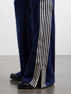 KAPITAL - Straight-Leg Striped Jersey Sweatpants - Blue
