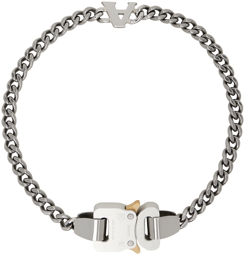 1017 ALYX 9SM Silver Buckle Charm Necklace