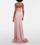 Blumarine Appliqué satin gown