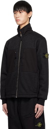 Stone Island Black Zip Pocket Sweatshirt