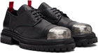 424 Black Washed Leather Derbys