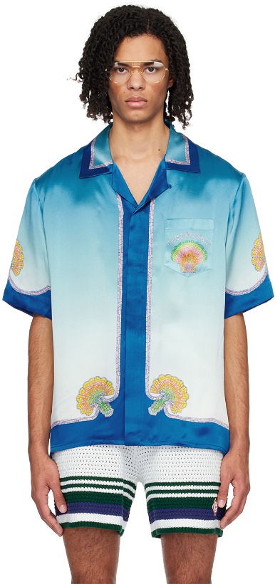 Photo: Casablanca Blue Coquillage Coloré Shirt