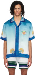 Casablanca Blue Coquillage Coloré Shirt