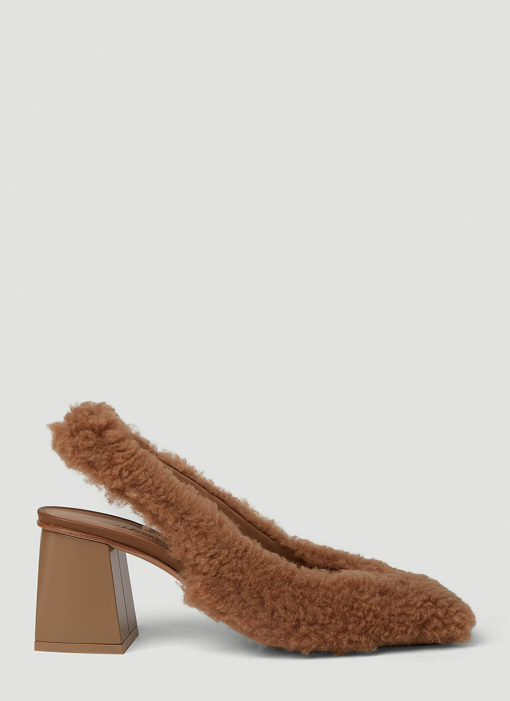 Clarec Teddy Slingback Heels in Camel