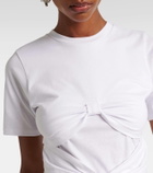 Nina Ricci Bow-detail jersey T-shirt