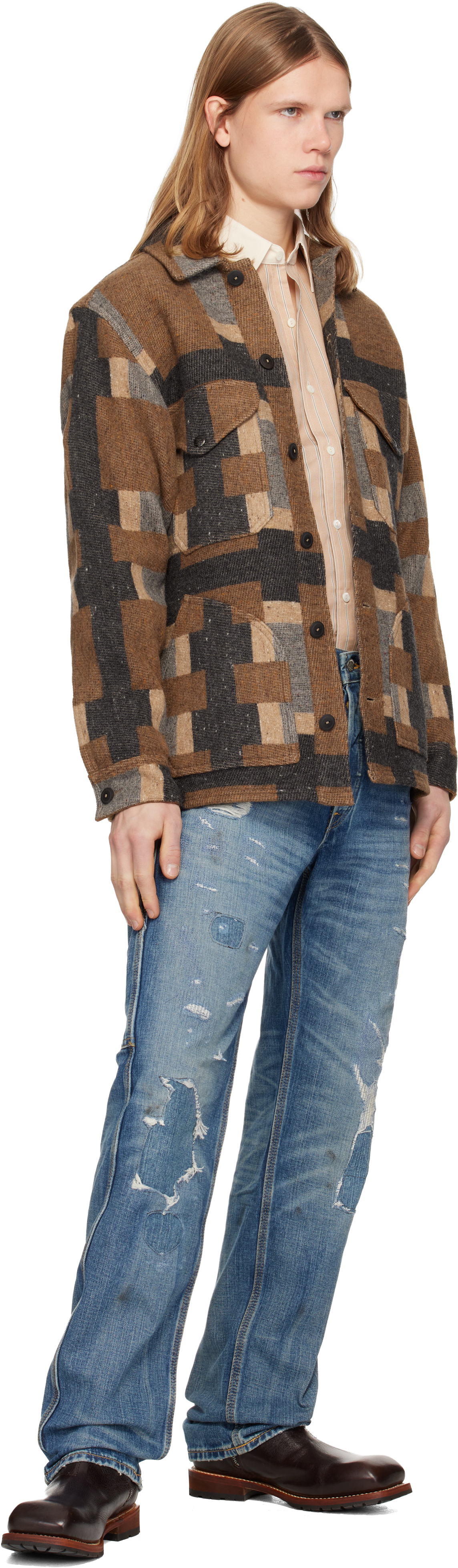 RRL Brown Ashford Shirt Jacket RRL