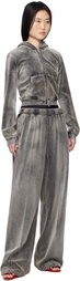 alexanderwang.t Gray Crushed Velour Lounge Pants