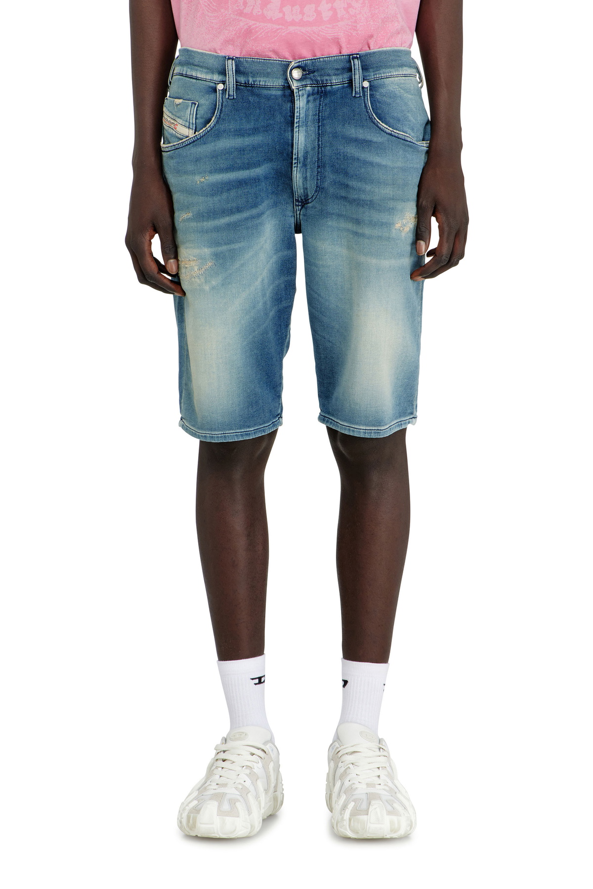 Diesel Chino shorts in Jogg Jeans with worn finish - Denim short pants Mens in Blue