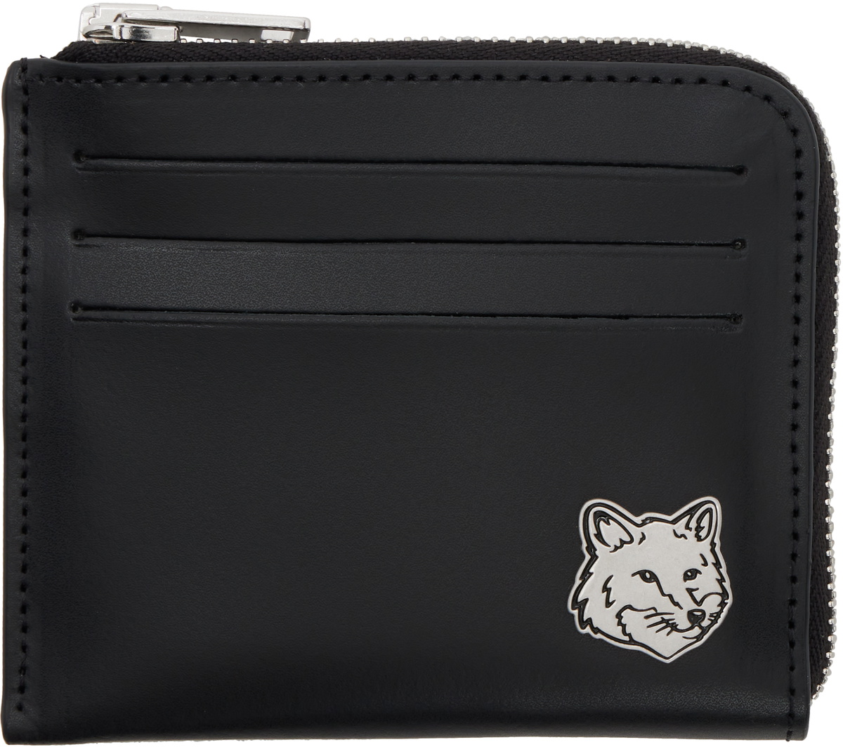 Maison Kitsuné Black Fox Head Neck Card Holder Maison Kitsune