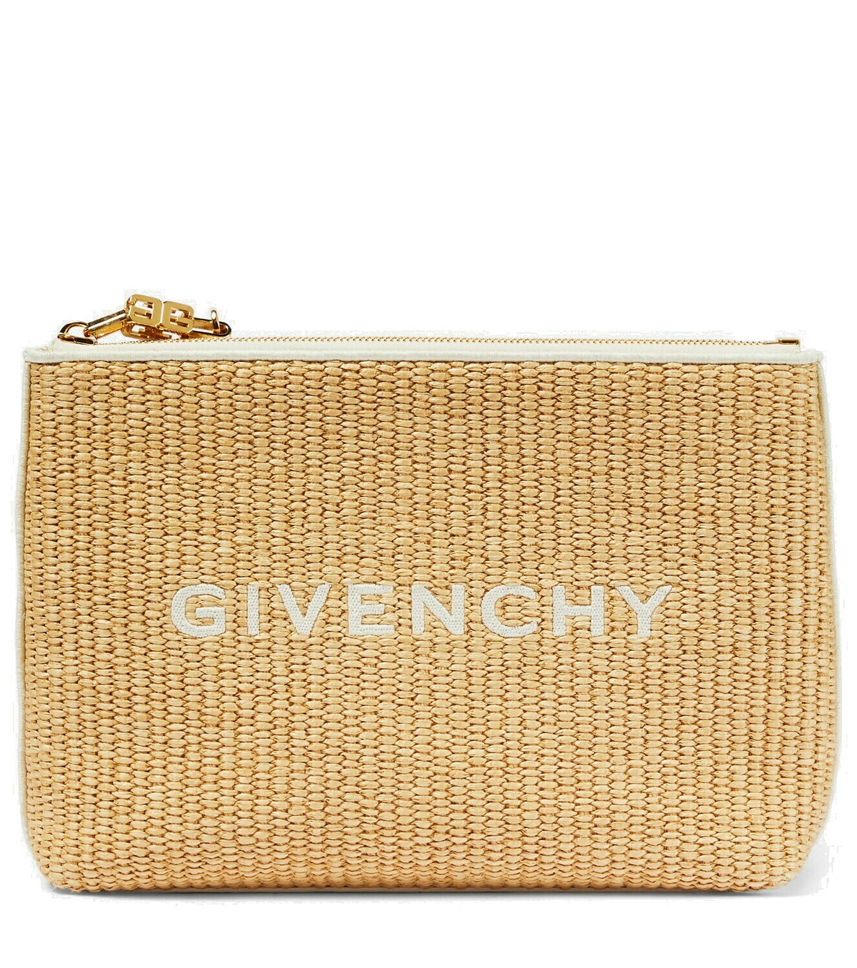 Givenchy Logo raffia clutch Givenchy