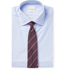 Paul Smith - Slim-Fit Cutaway-Collar Striped Cotton-Poplin Shirt - Blue