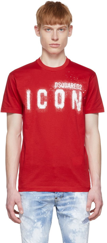 Photo: Dsquared2 Red Cotton T-Shirt