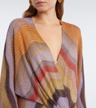 Missoni Draped printed lamé gown