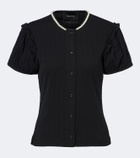 Simone Rocha Embellished pointelle cotton cardigan