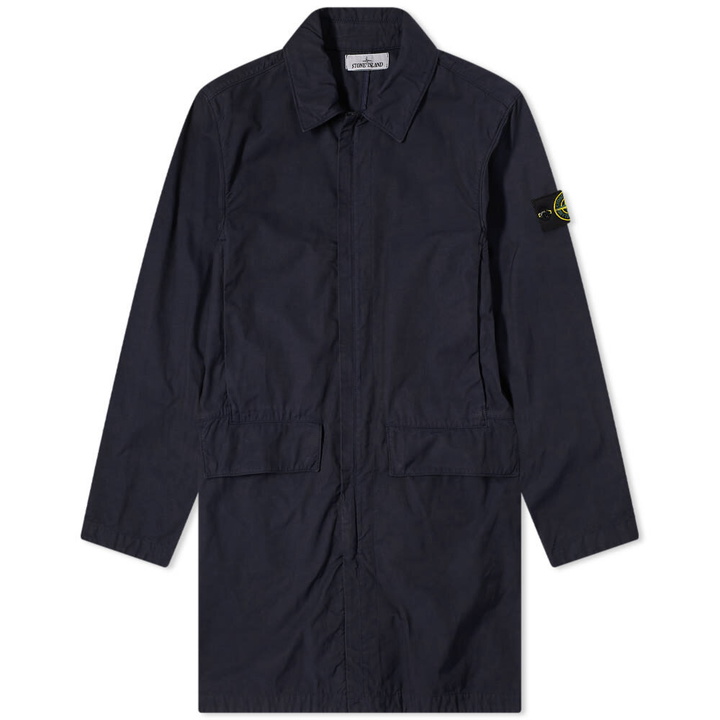 Photo: Stone Island Men's Nylon Cotton Batavia Mac in Navy