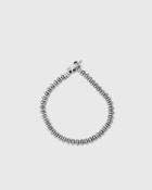 MIKIA Hematite roundel silver Mens Bracelet