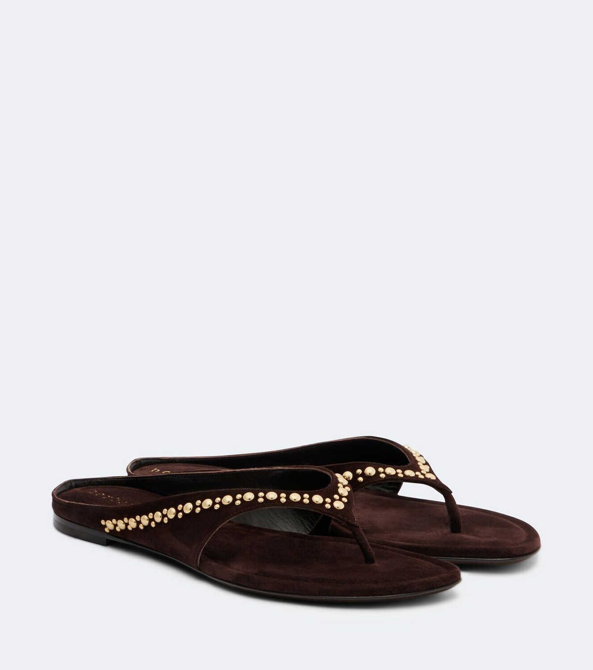 Herbert Levine Sun-kissed embellished suede thong sandals