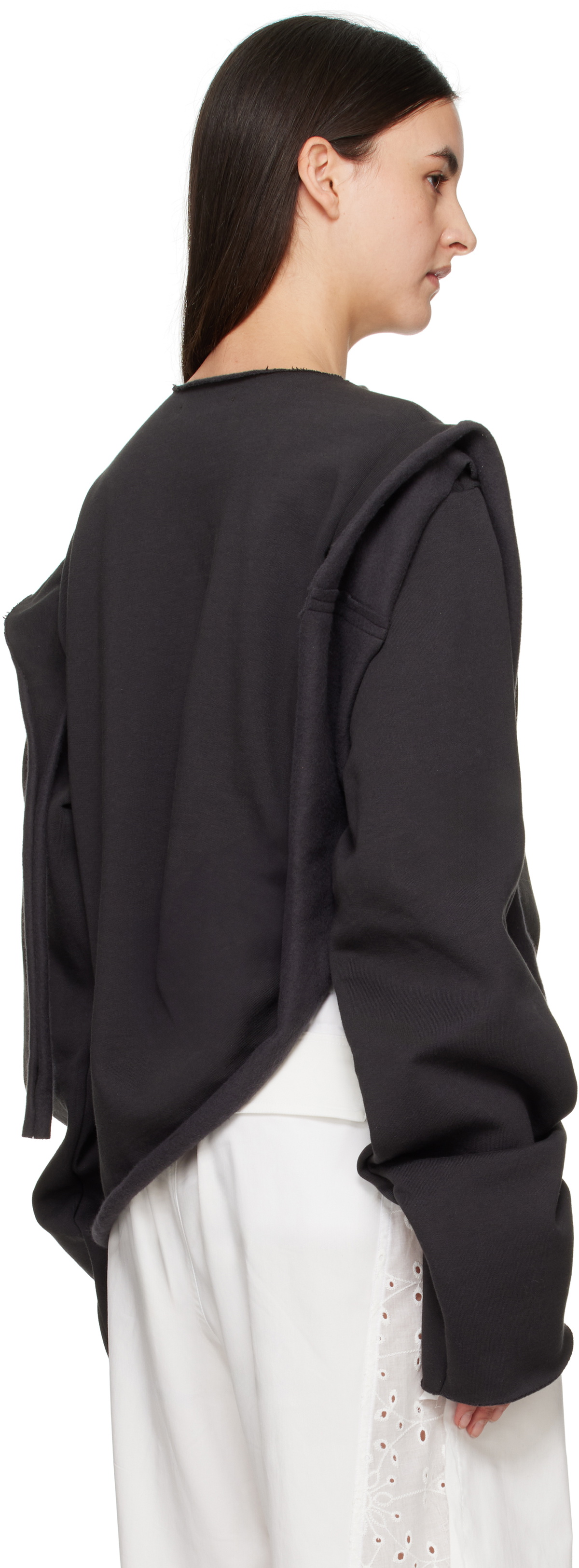 【正規店出品】OTTOLINGER DRAPE CREWNECK SWEATSHIRT BLACK OTTOLINGER Drape Crewneck Sweatshirt in Black | Lyst