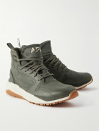 APL Athletic Propulsion Labs - Defender TechLoom and TPU High-Top Running Sneakers - Green