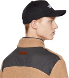 ZEGNA Black Embroidered Cap