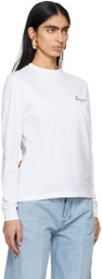 Ferragamo White Printed Long Sleeve T-Shirt