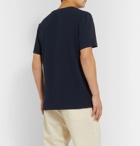 NN07 - Clive Waffle-Knit Cotton and Modal-Blend T-Shirt - Navy