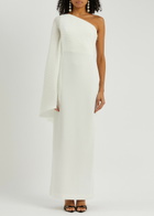 Solace London Lillia One-shoulder Maxi Dress Cream