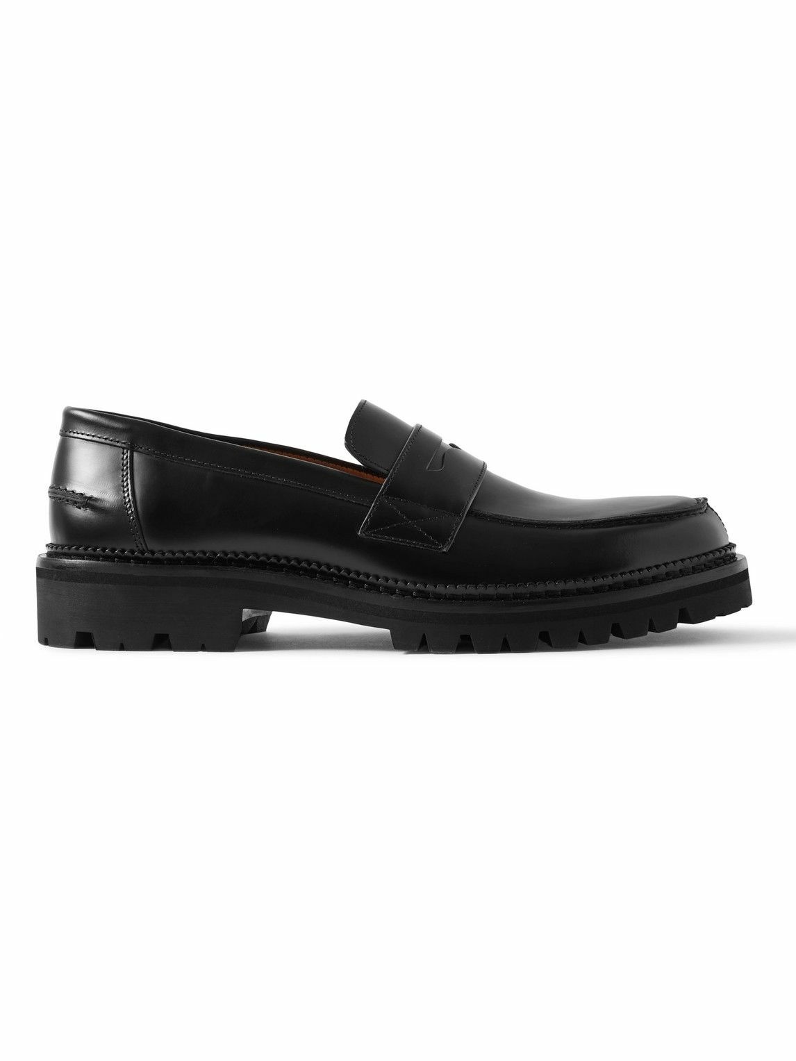 Mr P. - Jacques Leather Penny Loafers - Black Mr P.