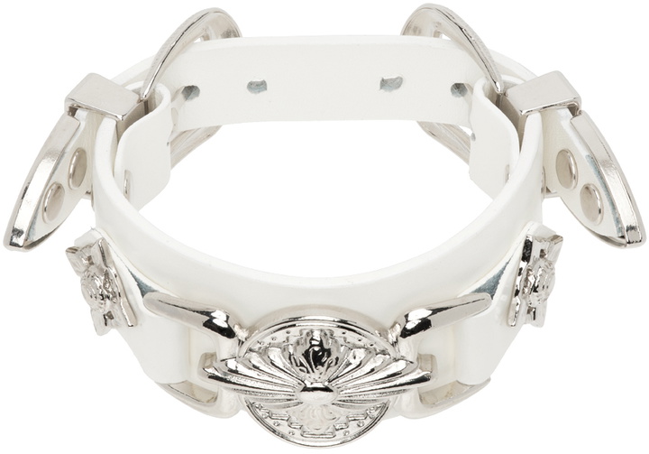 Photo: Toga Pulla White Double Buckle Bracelet