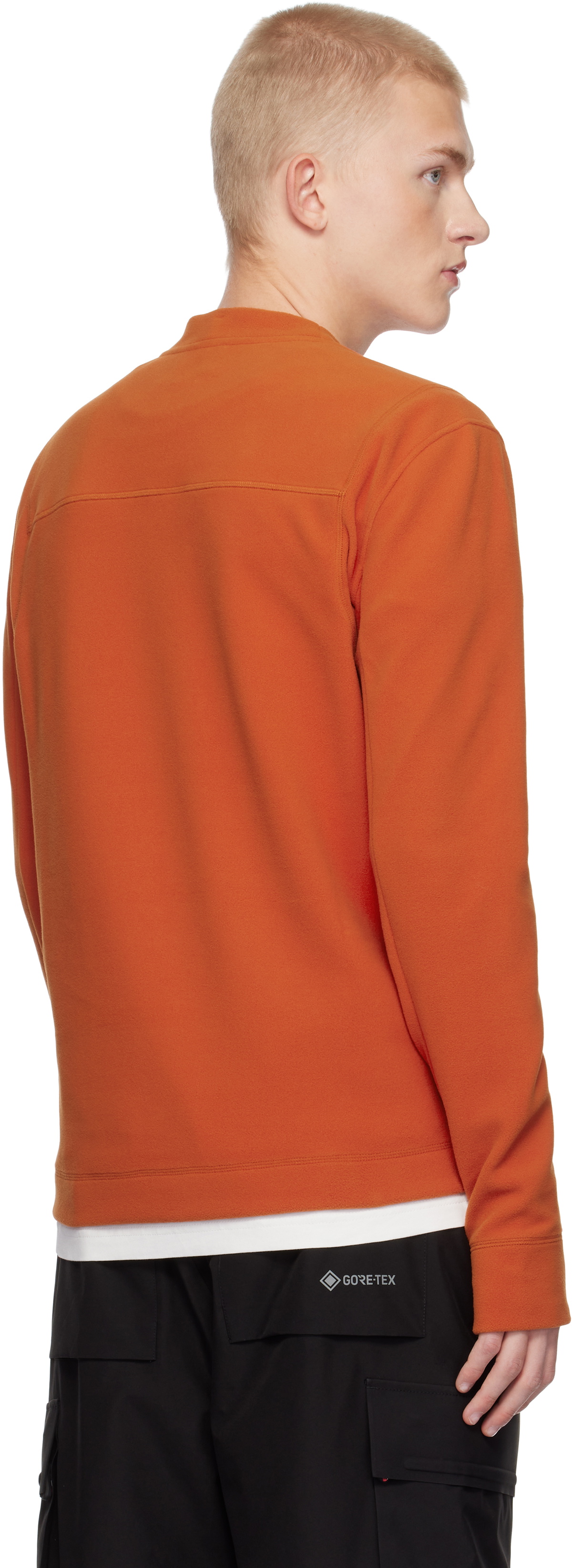 Moncler Grenoble Orange Stretch Fleece Sweatshirt