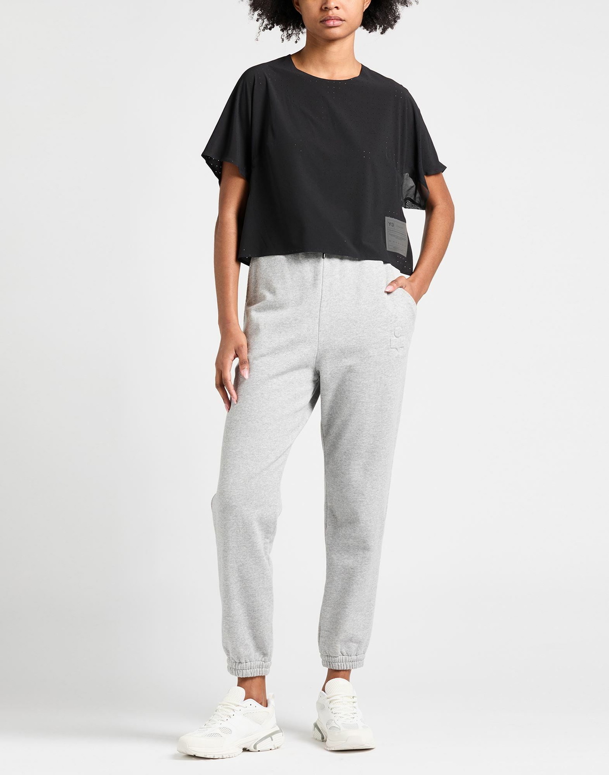 Y-3 Womens T-shirt in Black