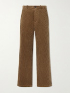 Jil Sander - Wide-Leg Cotton-Corduroy Trousers - Brown