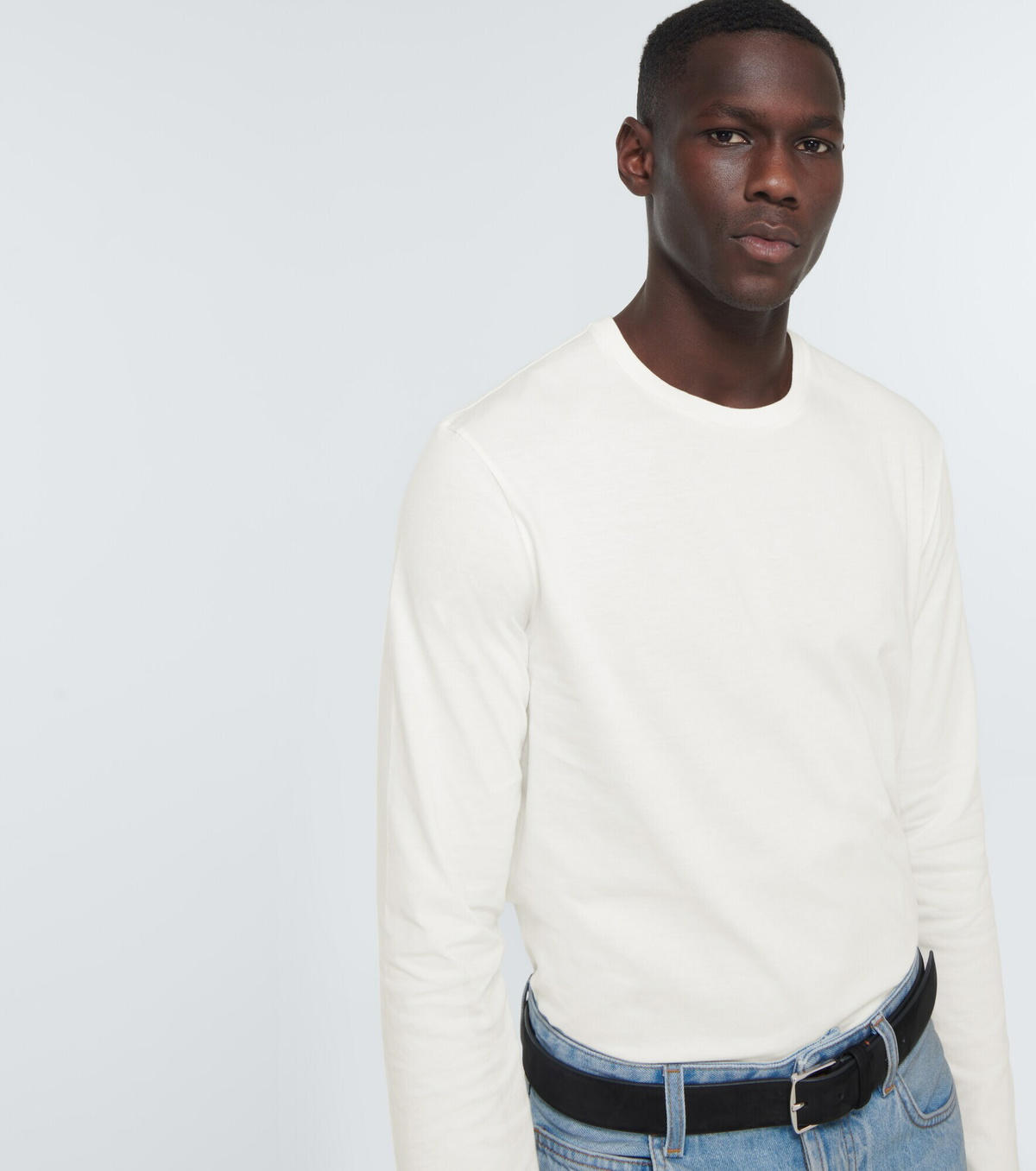 【新品未使用】THE ROW LEOND TOP Leon T-Shirt Black in Cotton – The Row